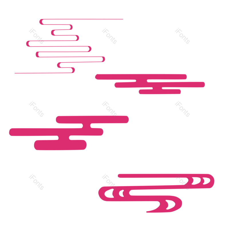 中国风图片,剪纸元素,云纹PNG,古风免抠素材
